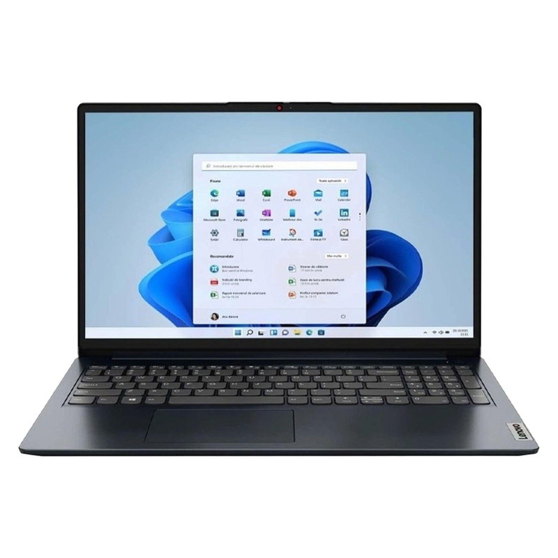 لپ‌تاپ 15.6 اینچی لنوو مدل Ideapad 1 15IJL7 با پردازنده Celeron-N4500، حافظه رم 4 گیگابایت DDR4 با فرکانس 2933 مگاهرتز، حافظه داخلی SSD با ظرفیت 256 گیگابایت، صفحه‌نمایش TN با وضوح HD، وبکم 720p HD با شاتر حریم خصوصی و پشتیبانی از Wi-Fi 6