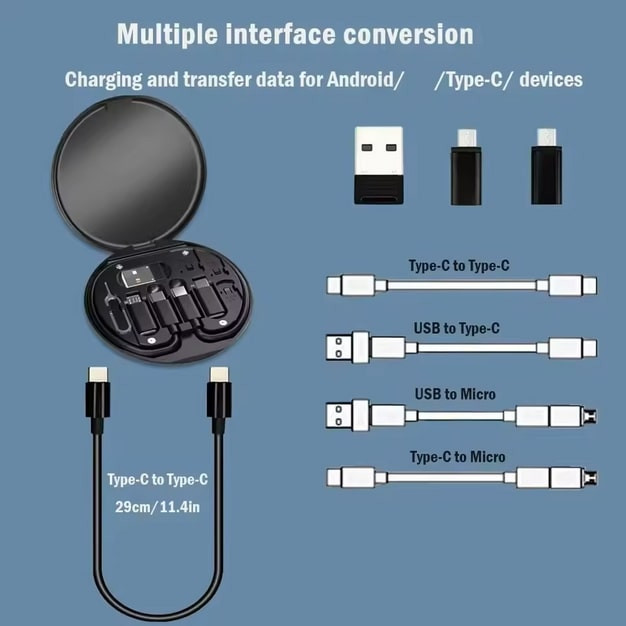 مجموعه لوازم جانبی موبایل مدل Multi-Functional 6-in-1 USB Charging Cable