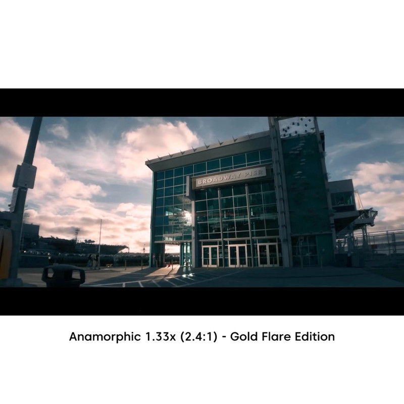 لنز کلیپسی موبایل سندمارک مدل Anamorphic 1.33x (Gold Flare)