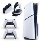 کنسول بازی سونی مدل PlayStation 5 Slim ظرفیت یک ترابایت ریجن 2016A اروپا به همراه دسته اضافی و پایه شارژر و هدست Elite