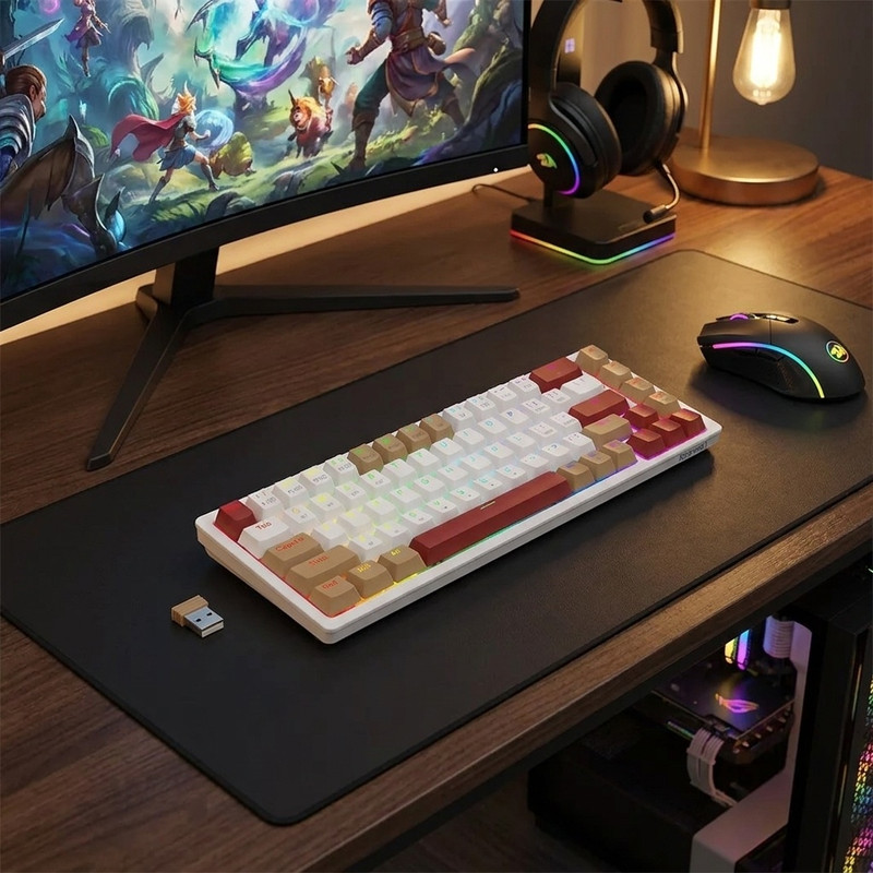 کیبورد گیمینگ ردراگون مدل Rammus K677 WLR Pro