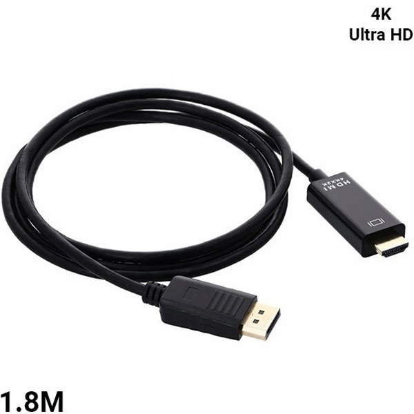 کابل تبدیل Display Port به HDMI مدل UHD 4K طول 1.8 متر