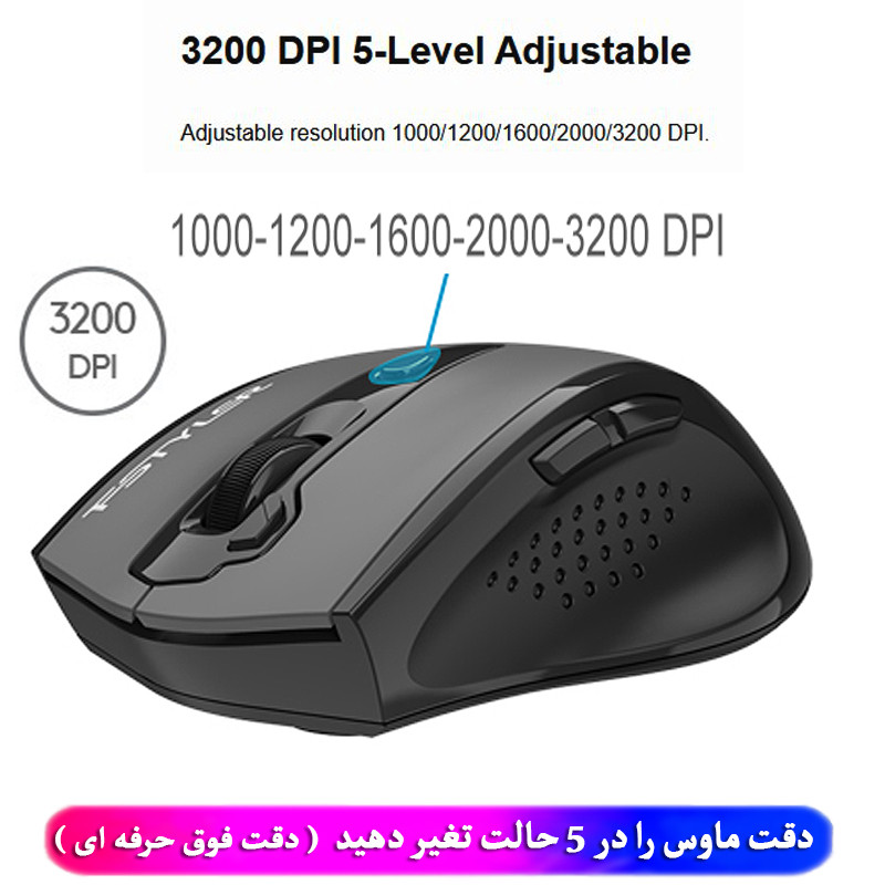 ماوس بی سیم ای فورتک مدل FSTYLER-FG-55-S-PLUS-SILENT