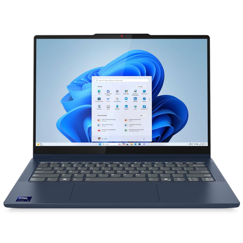 لپ‌تاپ 14 اینچی لنوو مدل IdeaPad 5 2-in-1 14IAL10، با پردازنده Core Ultra 5-225U، حافظه رم 8 گیگابایت LPDDR5X و حافظه داخلی SSD با ظرفیت 512 گیگابایت ، صفحه‌نمایش لمسی IPS با پشتیبانی از قلم، وبکم FHD و شارژ سریع، سیستم عامل ویندوز