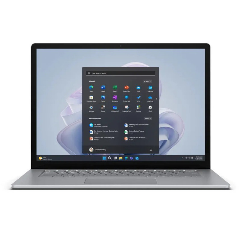 لپ‌تاپ مایکروسافت مدل Surface Laptop 5 با پردازنده Core i7-1255U، رم LPDDR5X 8GB، حافظه SSD با ظرفیت 256GB، نمایشگر لمسی 15 اینچ PixselSense، دارای نور پس‌زمینه کیبورد
