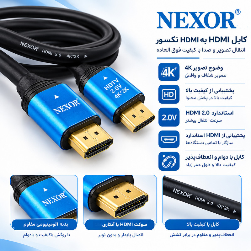 کابل HDMI نکسور مدل IKM طول 1.5 متر