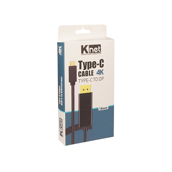 کابل تبدیل USB-C به Displayport کی نت مدل K-CUCMDP18 طول 1.8 متر