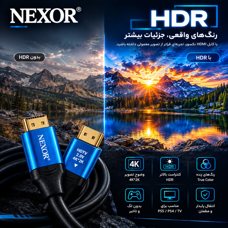 کابل HDMI نکسور مدل IKN طول 5 متر