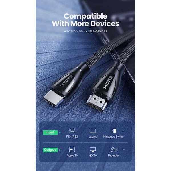 کابل 2.1 HDMI یوگرین مدل 80404-HD140 طول 3 متر