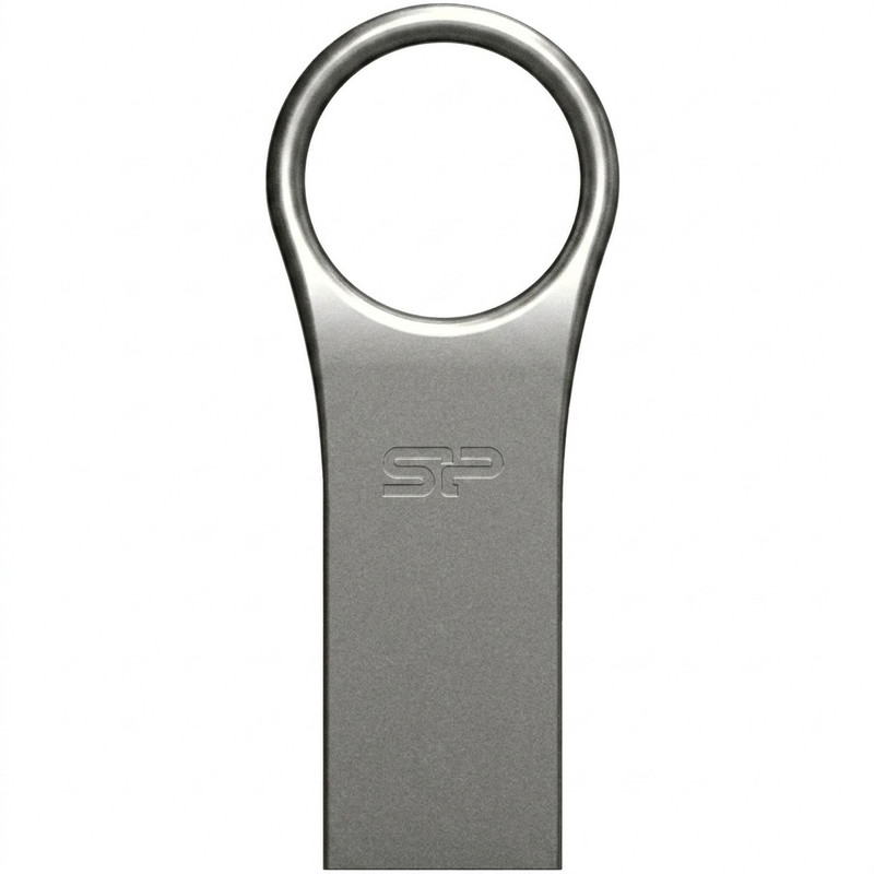 فلش مموری 32 گیگابایت سیلیکون پاور مدل Firma F80 با رابط USB 2.0، بدنه آلیاژ روی بدون درب و مقاوم در برابر شوک و لرزش