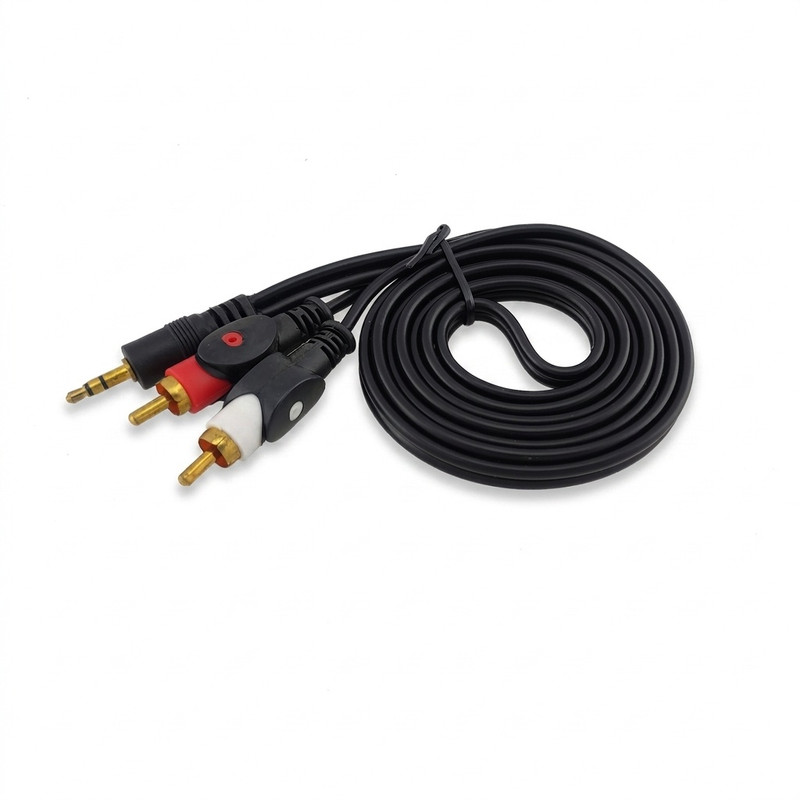 کابل تبدیل 2 به 1 RCA به جک 3.5 میلیمتری رویال مدل r1.5 طول 1.5 متر