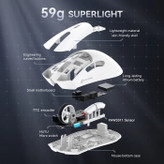 ماوس بی سیم گیمینگ اتک شارک مدل R1 LightWeight