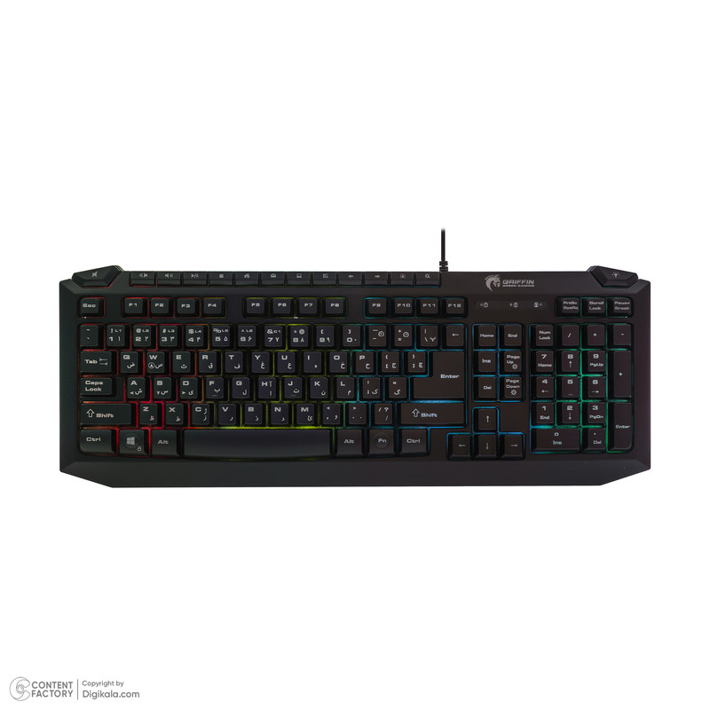 کیبورد گیمینگ گرین مدل GK701-RGB نورپردازی RGB Full-Size