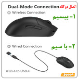 ماوس گیمینگ دوگانه بیسیم و باسیم بلادی مدل R_72_ULTRA_DUAL