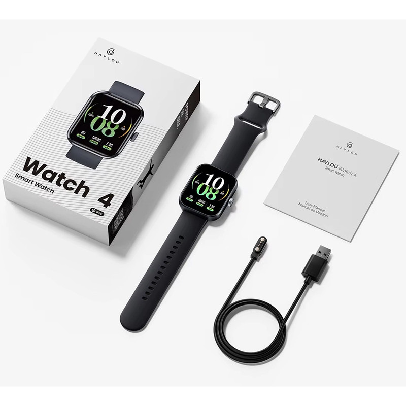 ساعت هوشمند 48 میلیمتری هایلو مدل Watch 4 با بند سیلیکونی