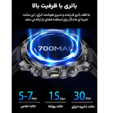 ساعت هوشمند 1.85 اینچی مدل AK75 با بند سیلیکونی
