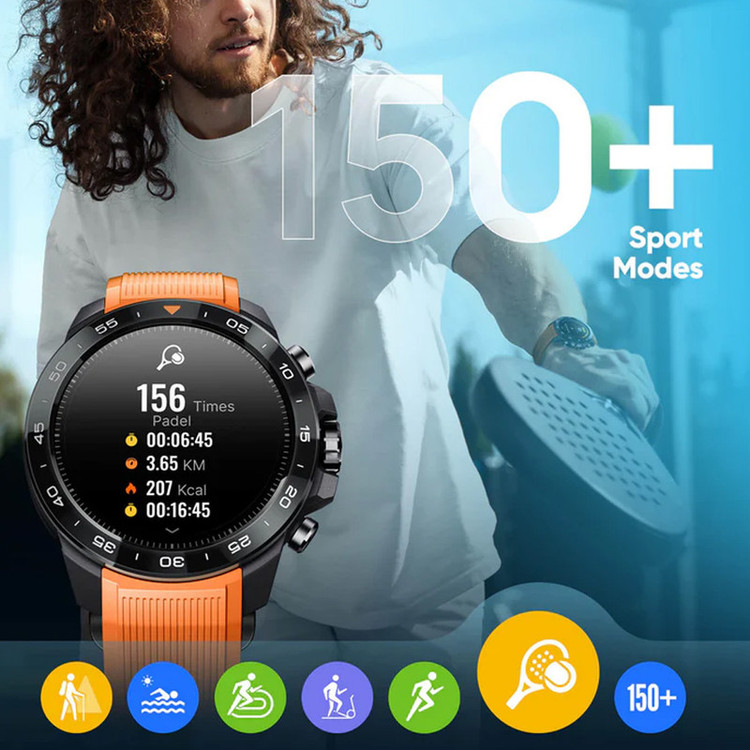 ساعت هوشمند 48 میلیمتری میبرو مدل GS Explorer S با بند سیلیکونی