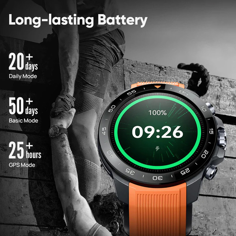 ساعت هوشمند 48 میلیمتری میبرو مدل GS Explorer S با بند سیلیکونی