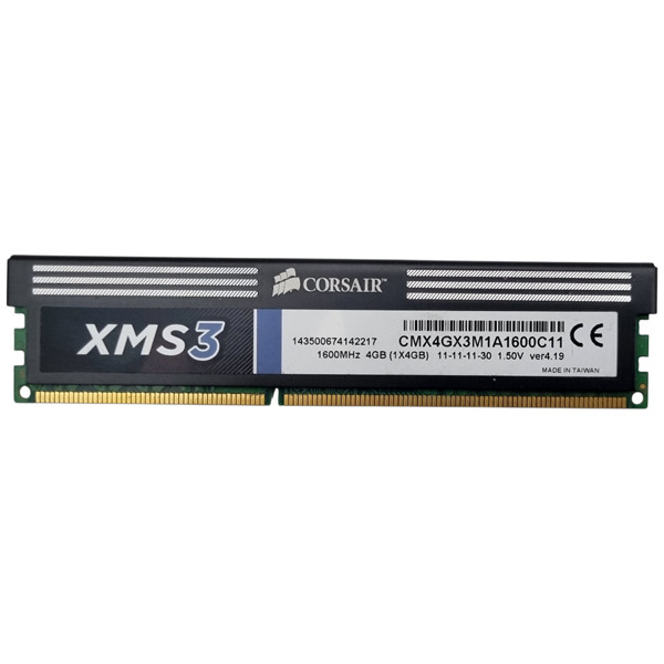 رم دسکتاپ DDR3 تک کاناله 1600 مگاهرتز CL11 کورسیر مدل CMX4GX3M1A ظرفیت 4 گیگابایت