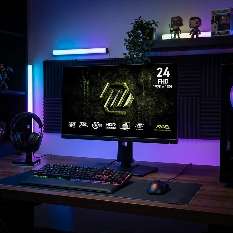 مانیتور گیمینگ 23.8 اینچ ام اس آی مدل MAG 245PF X24 با وضوح Full HD پنل Rapid IPS و نرخ به روزرسانی 240 هرتز