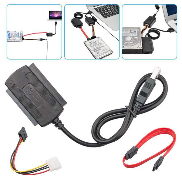 تجهیزات تبدیل هارد SATA/IDE به USB2.0 مدل HI-SPEED 480 مجموعه 3عددی