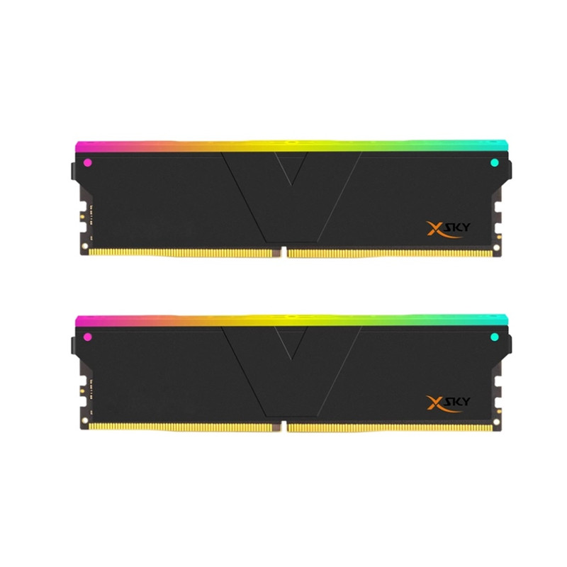 رم دسکتاپ DDR5 دو کاناله 6400 مگاهرتز CL32 وی کالر مدل Manta XSky RGB ظرفیت 32 گیگابایت