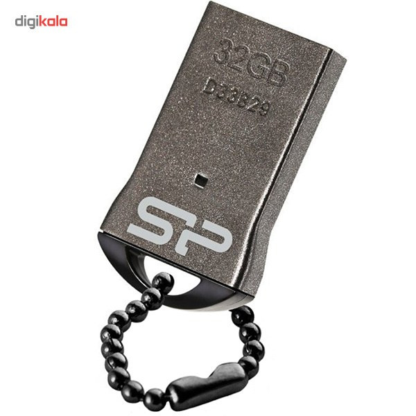 فلش مموری 32 گیگابایتی سیلیکون پاور مدل Touch T01، رابط USB 2.0، ضد آب، ضدشوک و لرزش، مقاوم در برابر گردوغبار و مجهز به زنجیر حمل