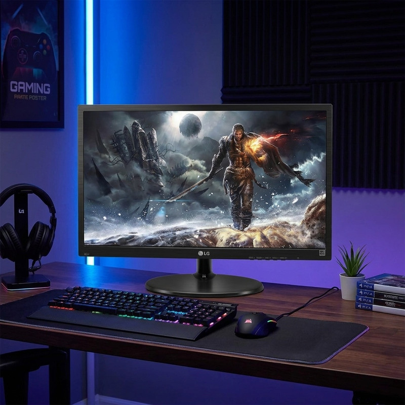 مانیتور 19 اینچ ال جی مدل 19M38HB با وضوح HD پنل TN و نرخ به روزرسانی 75 هرتز