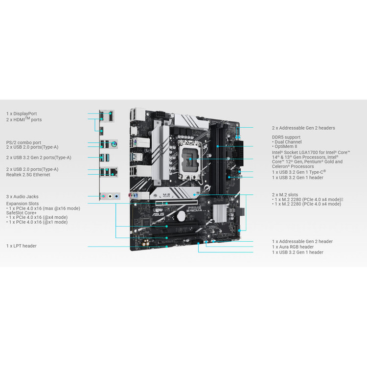 مادربرد ایسوس مدل PRIME B760M-A
