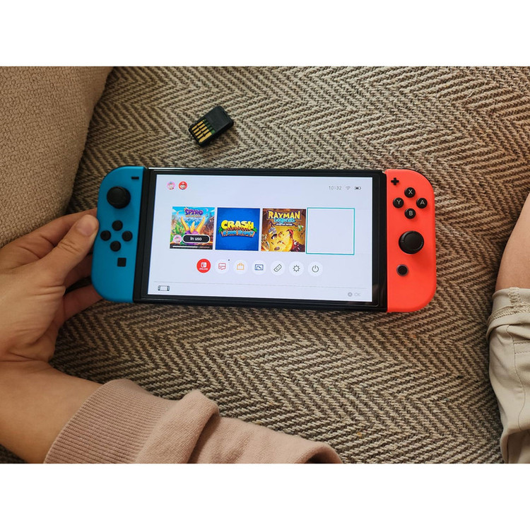 کنسول بازی هیبریدی نینتندو مدل Switch - OLED Neon Blue and Neon Red ظرفیت 64 گیگابایت