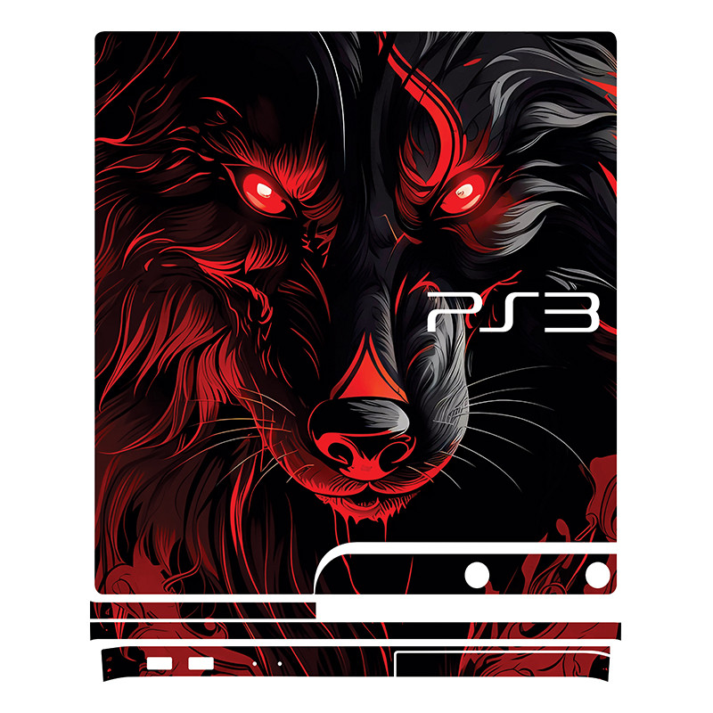 برچسب پلی استیشن 3 اسلیم توییجین وموییجین مدل wolf 02 مجموعه 6عددی