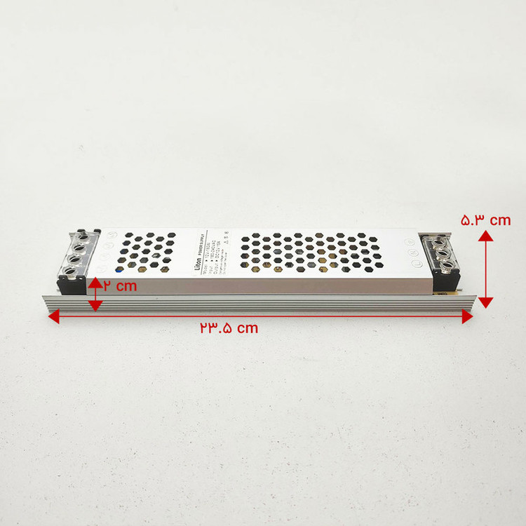منبع تغذیه 12 ولت 15 آمپر لیتون مدل 12V-180W اسلیم