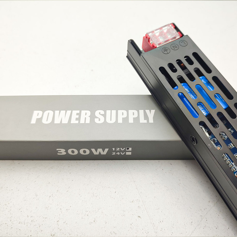 منبع تغذیه 12 ولت 25 آمپر مدل MD-300W اسلیم