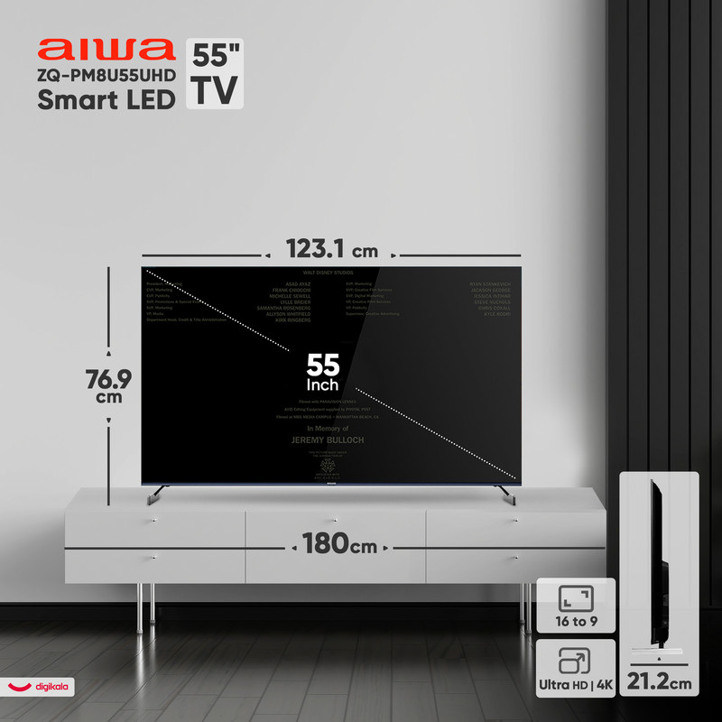 تلویزیون 55 اینچ ال ای دی هوشمند آیوا مدل ZQ-PM8U55UHD