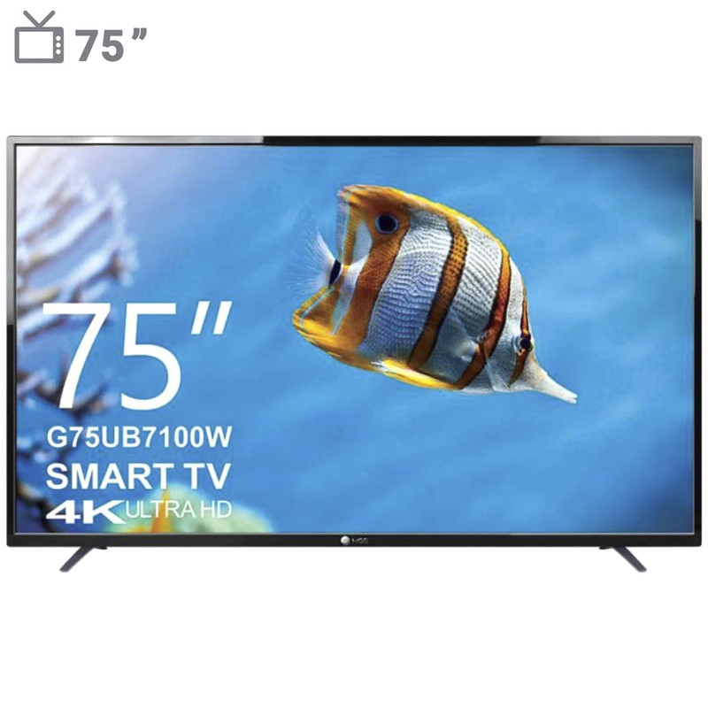 تلویزیون ال ای دی فوق هوشمند ام جی اس مدل G75UB7100W سایز 75-اینچ