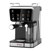 اسپرسوساز خانگی مباشی مدل ME-ECM2505، ظرفیت مخزن آب 1500 میلیلیتر، نیمه اتوماتیک با مصرف پودر قهوه، مناسب تهیه کافه لاته، فشار بخار 20 بار، با 1 نازل قهوه و صفحه نمایش لمسی