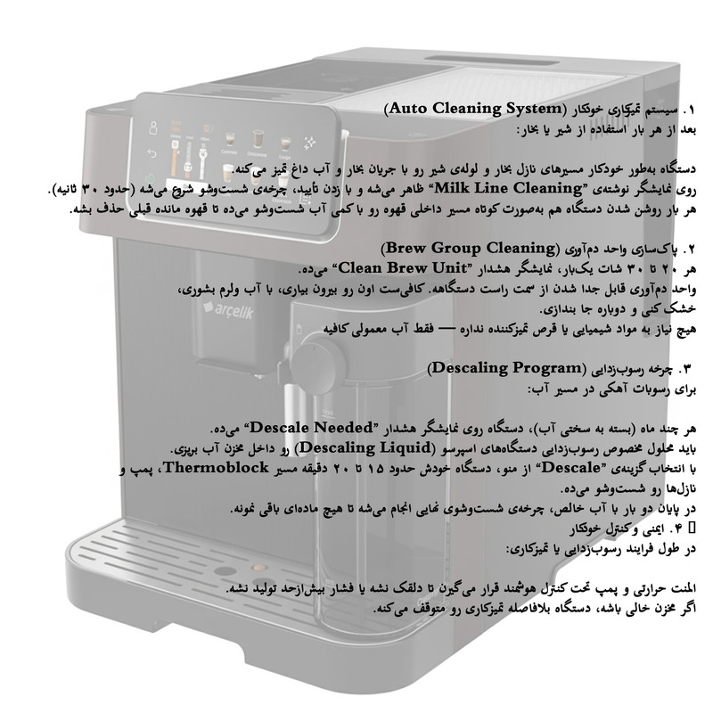 اسپرسو ساز 1800 میلیلیتر آرچلیک مدل EM9495