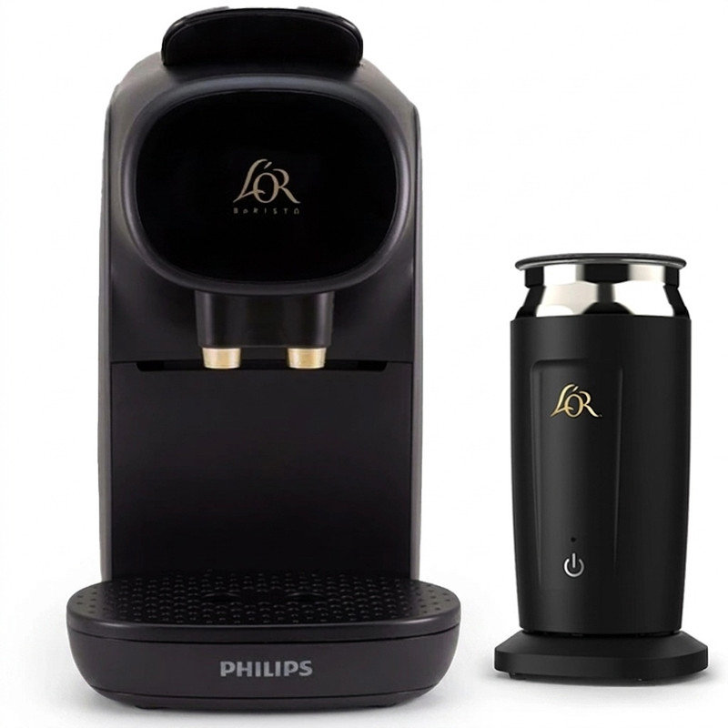 اسپرسوساز کپسولی 800 میلی‌لیتر فیلیپس مدل L'OR Barista Sublime LM9012 با فشار بخار 19 بار، قابلیت تهیه هم‌زمان 2 فنجان و کف شیرساز لور