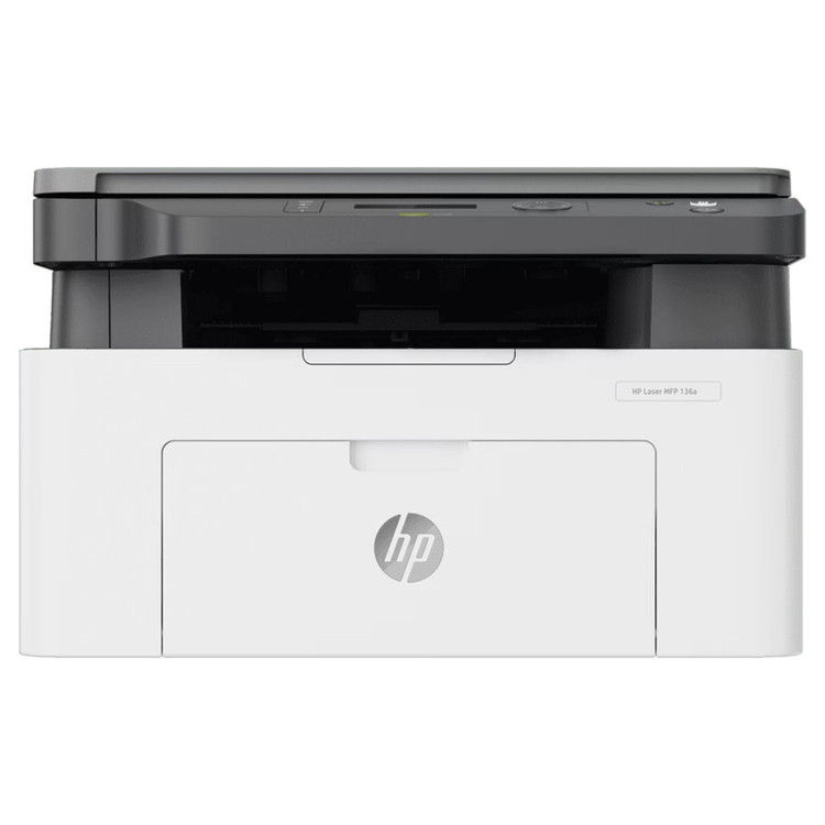 پرینتر لیزری 3 کاره اچپی مدل LaserJet MFP 136a با قابلیت پرینت، اسکن و کپی، اتصال USB و نمایشگر