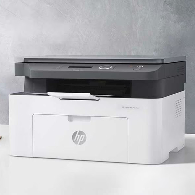 پرینتر لیزری 3 کاره اچپی مدل LaserJet MFP 136a با قابلیت پرینت، اسکن و کپی، اتصال USB و نمایشگر