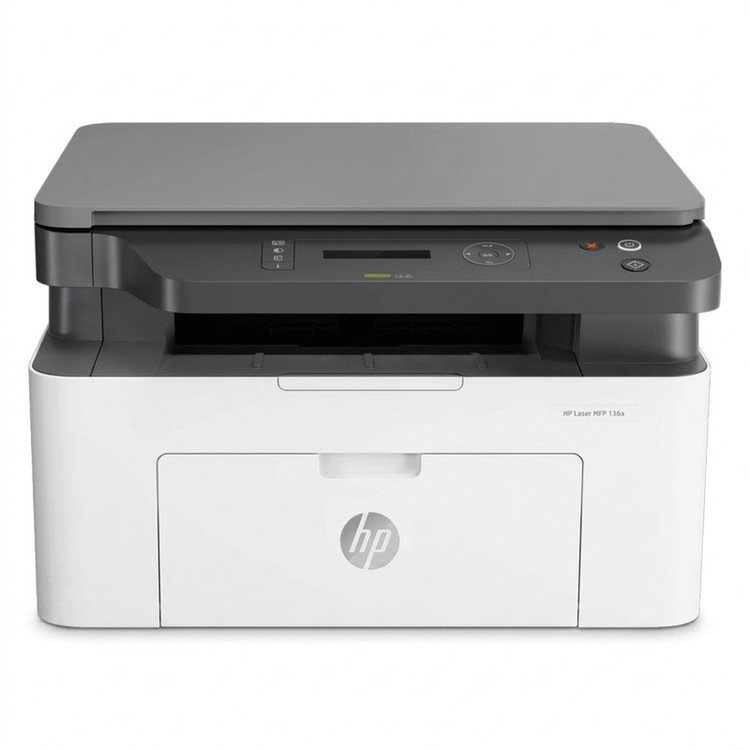پرینتر لیزری 3 کاره اچپی مدل Laser MFP 136w با قابلیت پرینت، اسکن و کپی، مجهز به اتصال Wi-Fi و USB