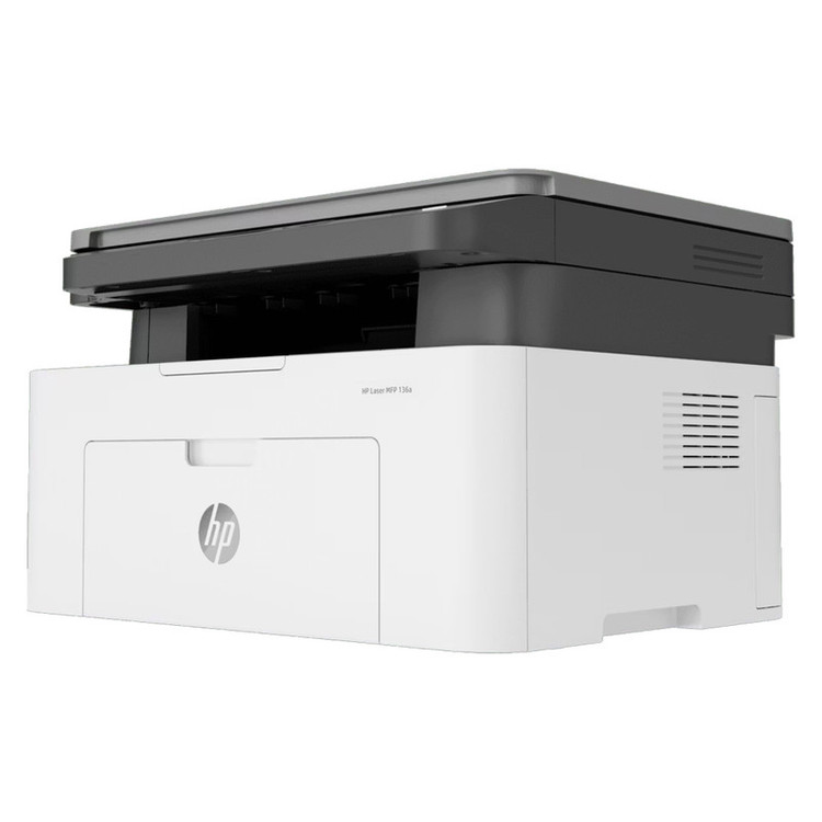 پرینتر لیزری 3 کاره اچپی مدل Laser MFP 136w با قابلیت پرینت، اسکن و کپی، مجهز به اتصال Wi-Fi و USB