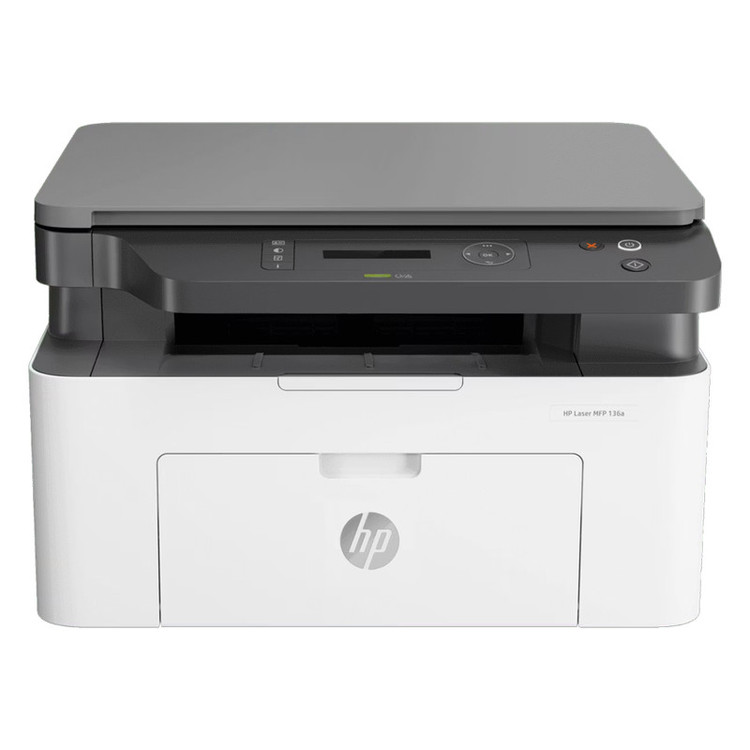 پرینتر لیزری 3 کاره اچپی مدل Laser MFP 136w با قابلیت پرینت، اسکن و کپی، مجهز به اتصال Wi-Fi و USB