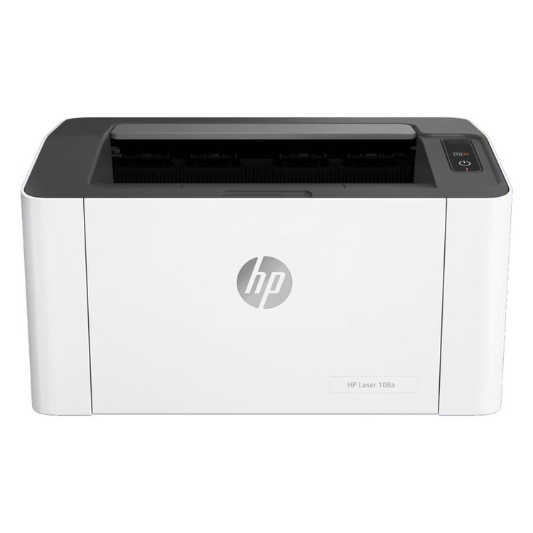 پرینتر لیزری تککاره اچپی مدل Laser 108w با اتصال وایفای و USB، سازگار با اپ اختصاصی موبایل و چراغ نشانگر