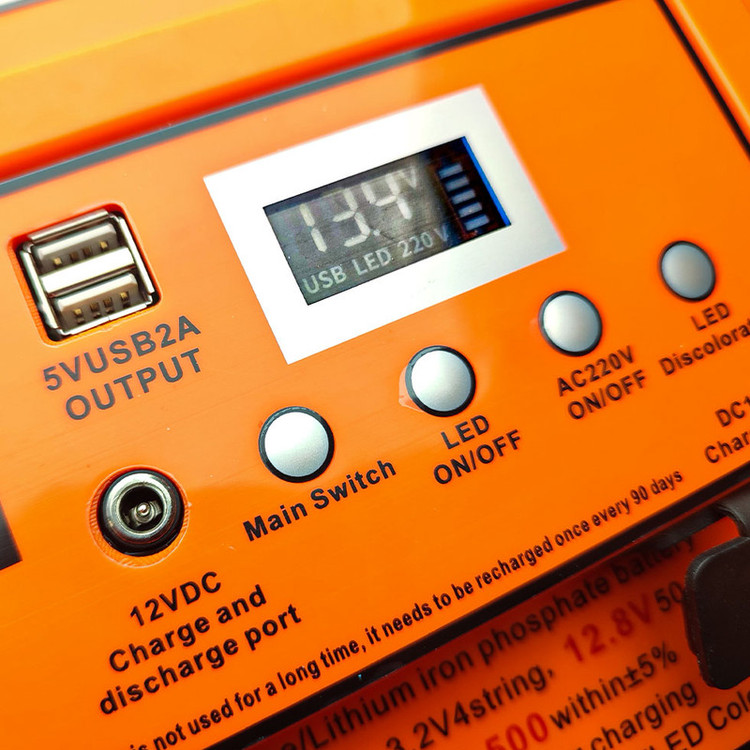 پاوربانک مدل مولتی 500W کمپینگ 12v-220v ظرفیت 50000 میلی آمپر ساعت