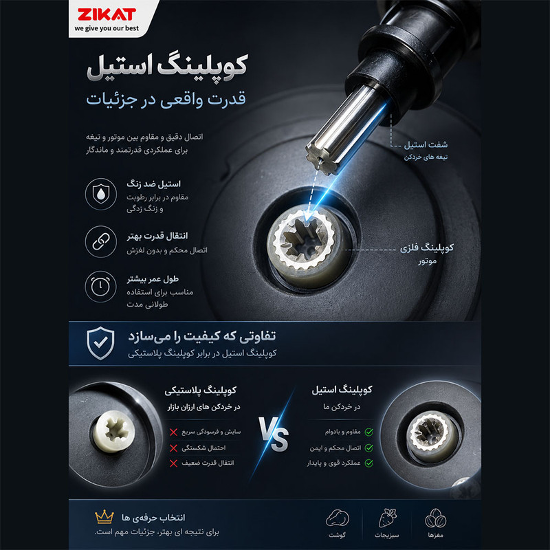 خردکن ۵۸۰۰ میلی لیتری زی کات مدل 6582