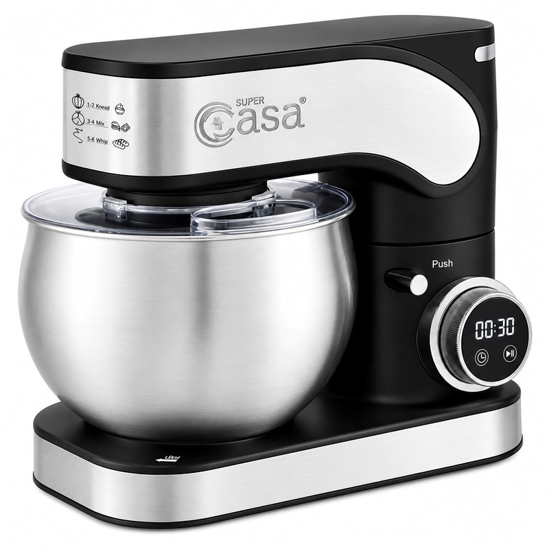همزن کاسه دار 5 لیتری سوپر کاسا مدل CA-605
