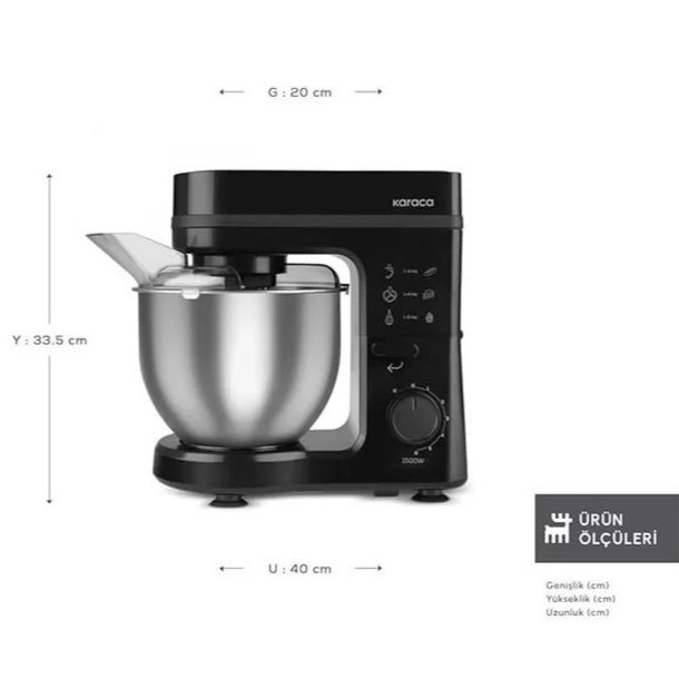 همزن کاسه دار ۵ لیتری کاراجا مدل Maestrochef Stella
